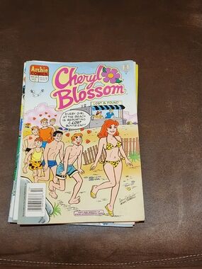 Archie Comics Cheryl Blossom Beach Cover - Red & Yellow Comic Book